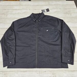 Fabletics Jacket Mens XL Black The Heights Jacket Ripstop 4-Way Stretch Full Zip